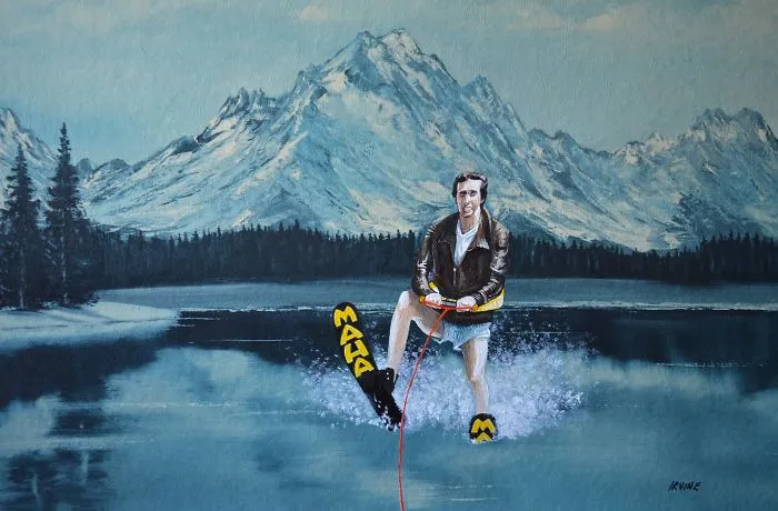 I Add Pop-Culture Characters Into Old Thrift-Store Paintings