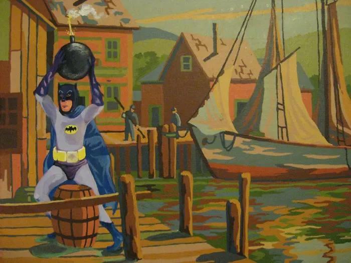 I Add Pop-Culture Characters Into Old Thrift-Store Paintings