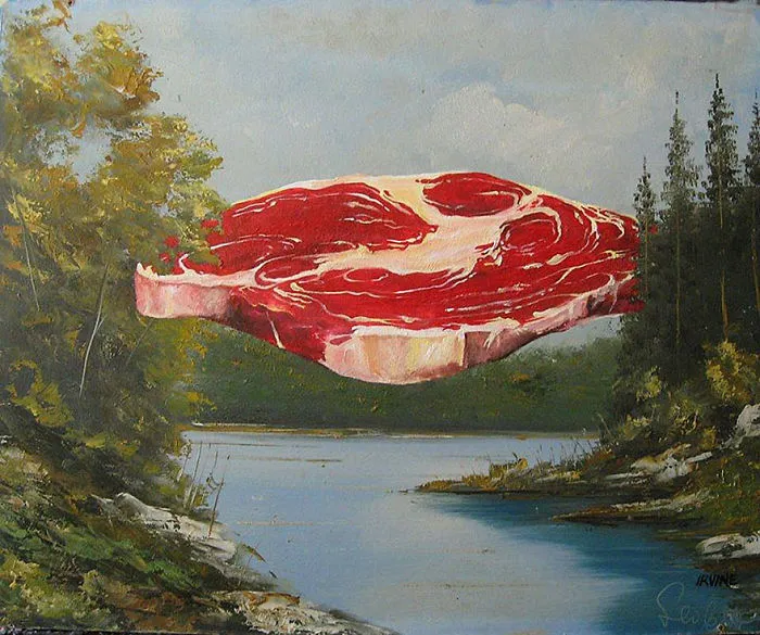 I Add Pop-Culture Characters Into Old Thrift-Store Paintings
