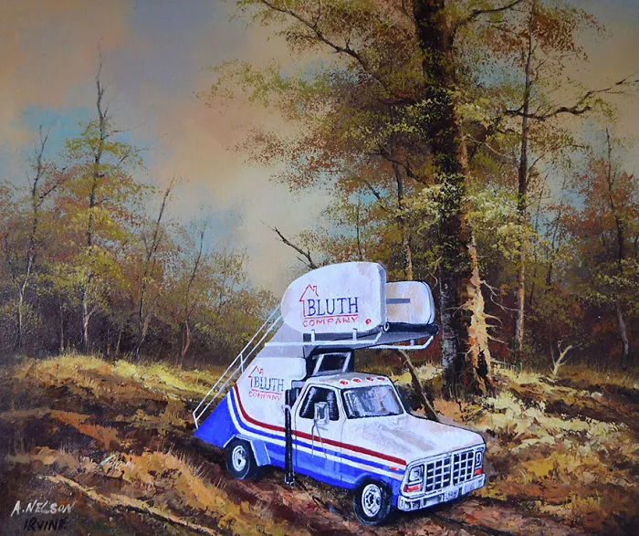 I Add Pop-Culture Characters Into Old Thrift-Store Paintings