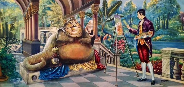 I Add Pop-Culture Characters Into Old Thrift-Store Paintings