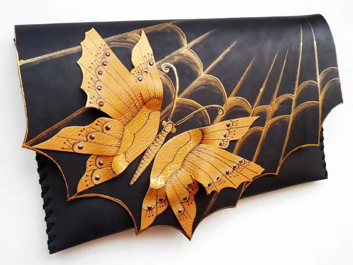 I Use Hand Cut Designs And 3D Collage Techniques To Create Unique Leather Bags