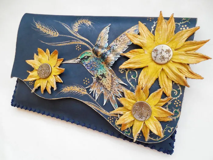 I Use Hand Cut Designs And 3D Collage Techniques To Create Unique Leather Bags