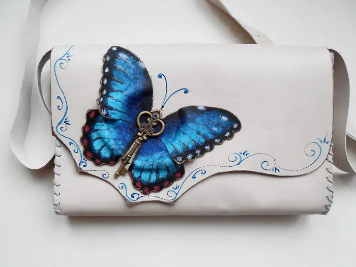 I Use Hand Cut Designs And 3D Collage Techniques To Create Unique Leather Bags