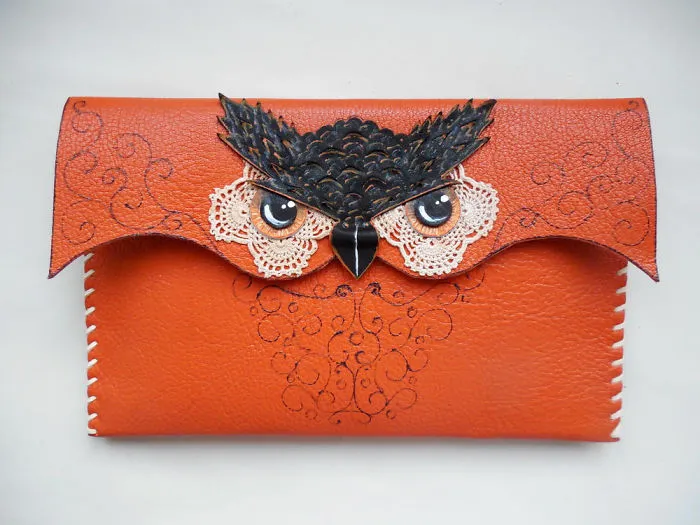 I Use Hand Cut Designs And 3D Collage Techniques To Create Unique Leather Bags