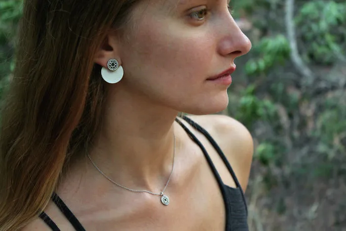 Bellatrix Statement Star Earrings In Sterling Silver