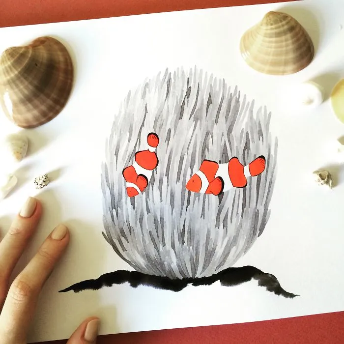 Clownfish And Sea Anemone