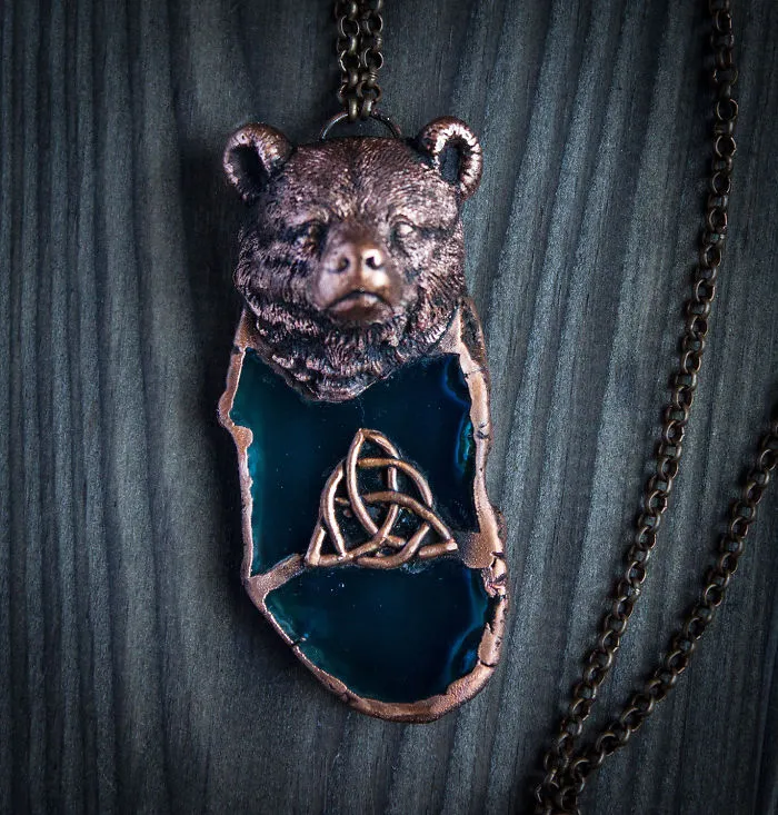 Mythical Animal Jewelry That I Make Using Various Minerals And Polymer Clay