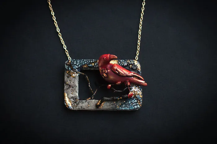 Mythical Animal Jewelry That I Make Using Various Minerals And Polymer Clay