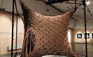 Neon Use 1800 Pairs Of Tights To Imitate The Feeling Of Walking Through Flesh In Their New Inhabitable Sculpture “skin”.