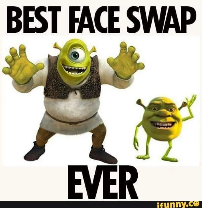 Monsters Inc. Vs Shrek (face Swap)