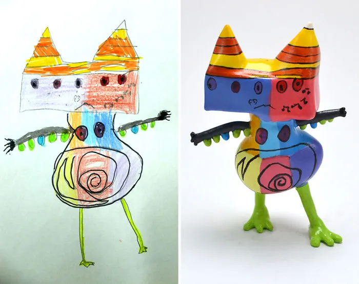 Children’s Drawings Turned Into Figurines (27 Pics)