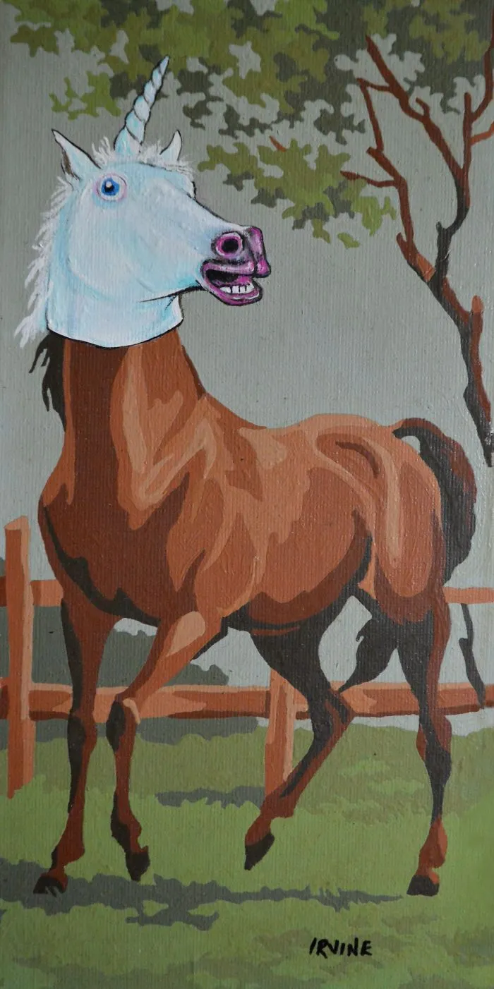 I Add Pop-Culture Characters Into Old Thrift-Store Paintings