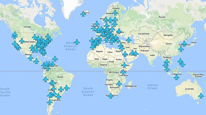 Wi-Fi Passwords Of Airports Around The World In A Single Map