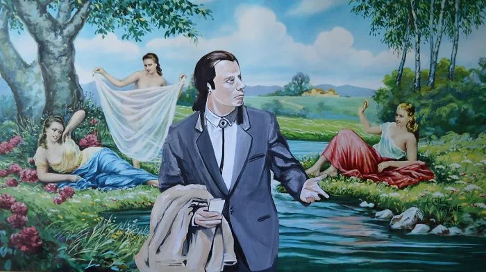 I Add Pop-Culture Characters Into Old Thrift-Store Paintings