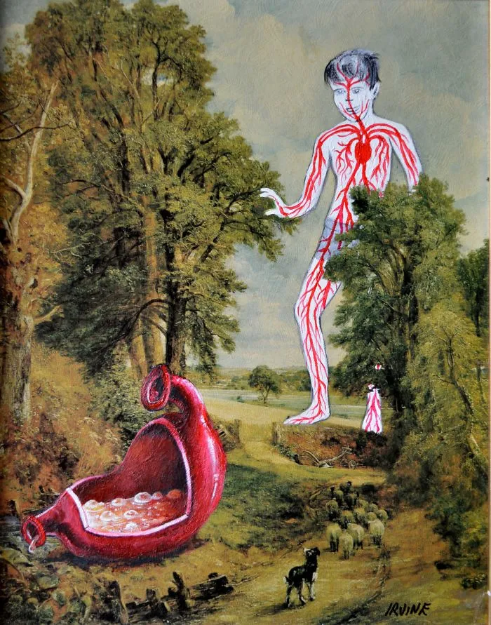 I Add Pop-Culture Characters Into Old Thrift-Store Paintings