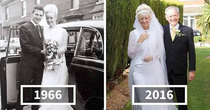 Couple Celebrates 50 Years Of Love By Wearing Same Wedding Clothes They Wore In 1966