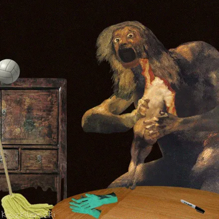 Polish Artist Turns Famous Classic Paintings Into Hilarious GIFs (67 Pics)
