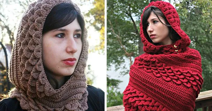 Dragon Accessories With Crochet Scales Will Keep You Warm In Winter