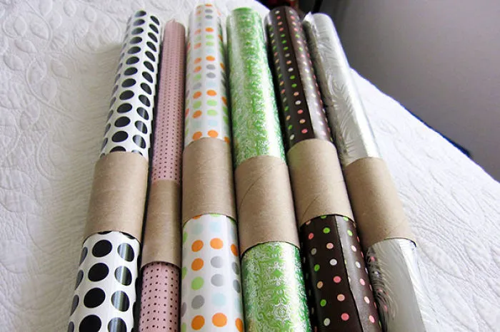 Rollos de papel higiénico para mantener ordenados los rollos de papel de envolver