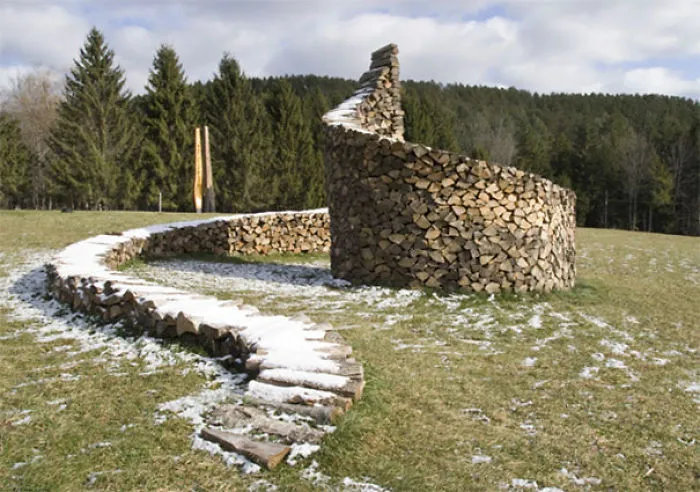 Spiral Wood Sculpture