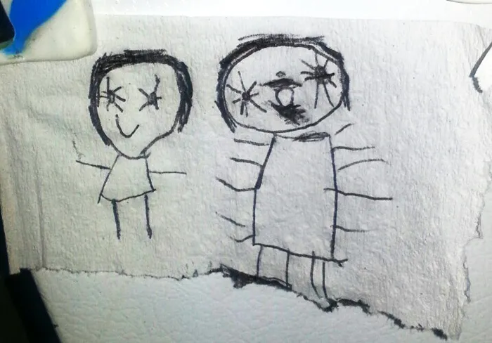 Girl Was Asked To Draw A Picture Of Her Imaginary Friend