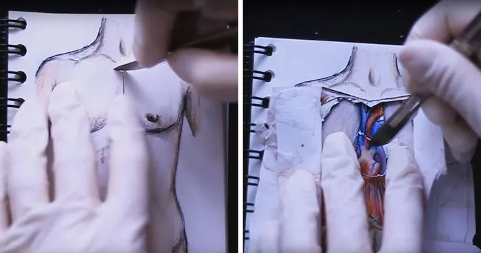 I Drew A Dissection In My Notebook To Comprise My Love For Art, Medicine And Anatomy