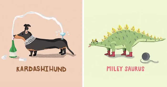 8 Punny Greeting Cards With Celebrities As Animals