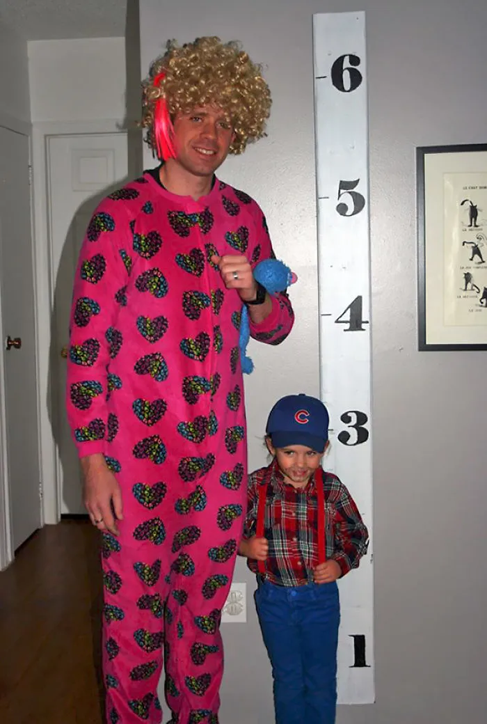 Dad Dressed Up Like His Daughter And His Daughter Dressed Up Like Her Dad