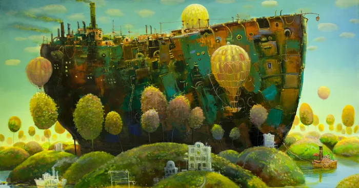 Cracking Fantasy Ships In Oil Paintings By Lithuanian Artist Modestas Malinauskas