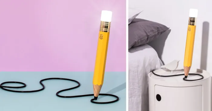 This Pencil Lamp's Cord Creates Doodles Around Your Room