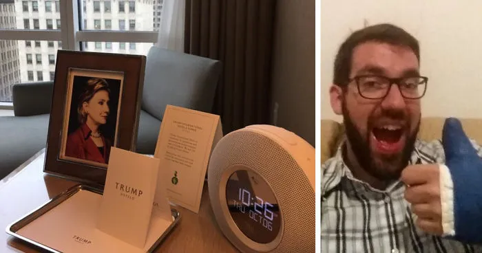 Guy Requests Framed Clinton Photo At Trump Hotel And Doesn't Specify Which One, Staff Delivers