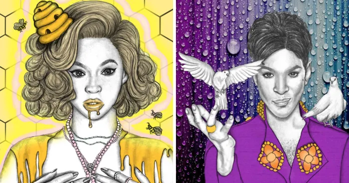 My Portrait Illustrations Are Inspired By My Favorite People And Music