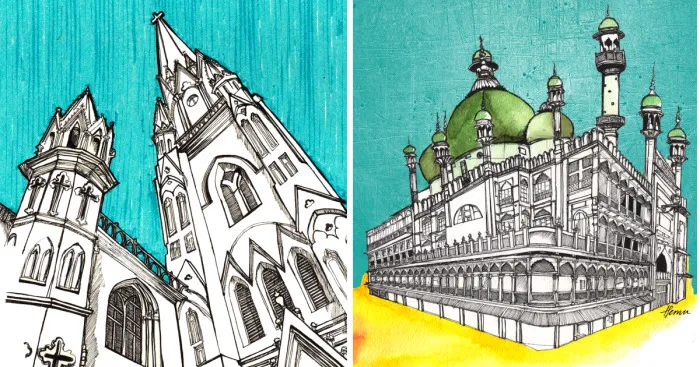 I Spend My Travels Sketching Dramatic Pieces Of The Cities I Visit