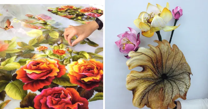 Traditional Nature Embroidery By Vietnamese Company