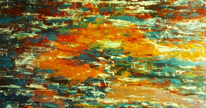 Abstract Colour Compositions Using Acrylic Paint