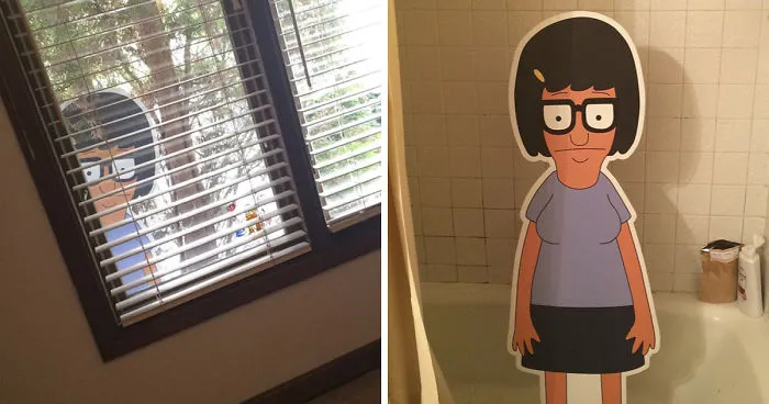 These Siblings Won't Stop Pranking Each Other By Hiding Tina Belcher Cutout Around The House