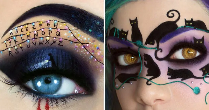 I Create Halloween Make Up Using Eyes As My Canvas