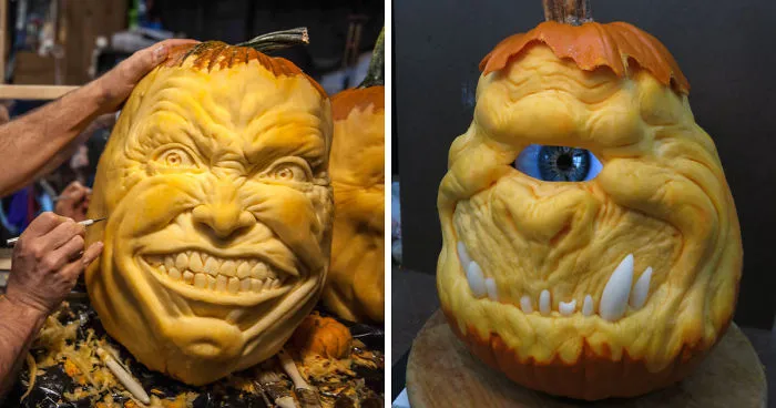 I Turn Pumpkins Into Freaks By Carving Them