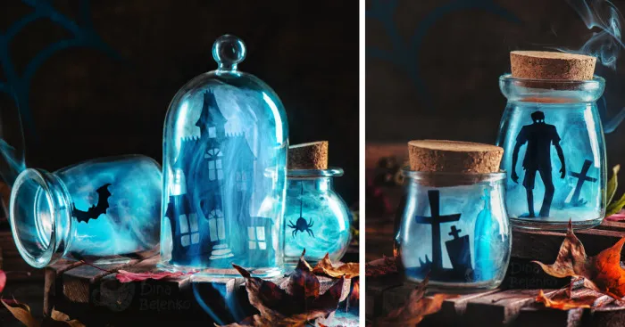 I Trapped Haunted Castles, Zombies, And Bats Into Gloomy Glass Jars