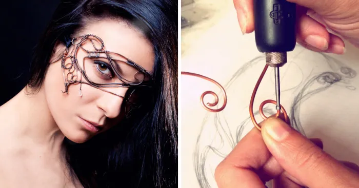 The Unique Wire Wrapped Mask For Morgan Le Fay