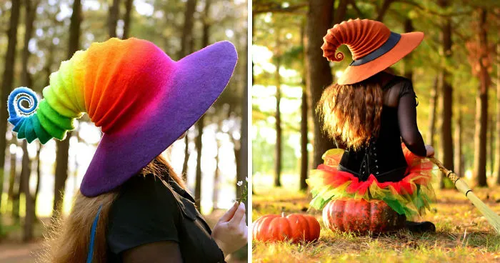 Felt Witch Hats That I Make From Wool