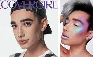 El chico de 17 años es el primer chico de portada de CoverGirl y sus habilidades de maquillaje son excelentes