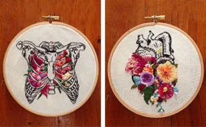 Floral Anatomy Embroideries By InherentlyRandom Beautifully Combine Life And Death