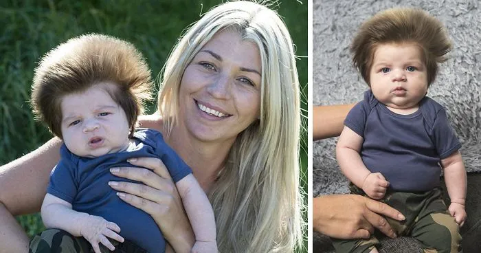 Meet 2-Month-Old Baby With The Craziest Bouffant Hair Ever