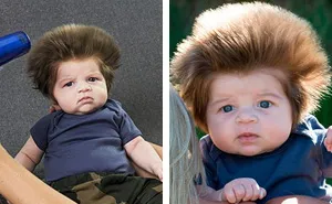 Meet 2-Month-Old Baby With The Craziest Bouffant Hair Ever