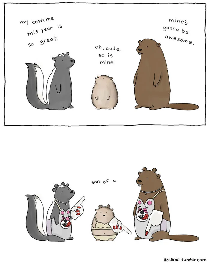 Simpsons Illustrator Shows What Would Happen If Animals Celebrated Halloween (42 Pics)