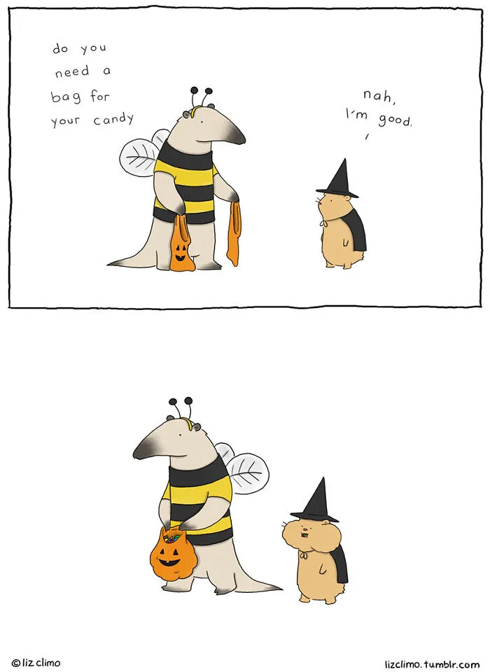 Simpsons Illustrator Shows What Would Happen If Animals Celebrated Halloween (42 Pics)