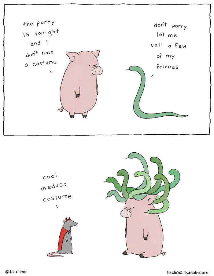 Simpsons Illustrator Shows What Would Happen If Animals Celebrated Halloween (42 Pics)