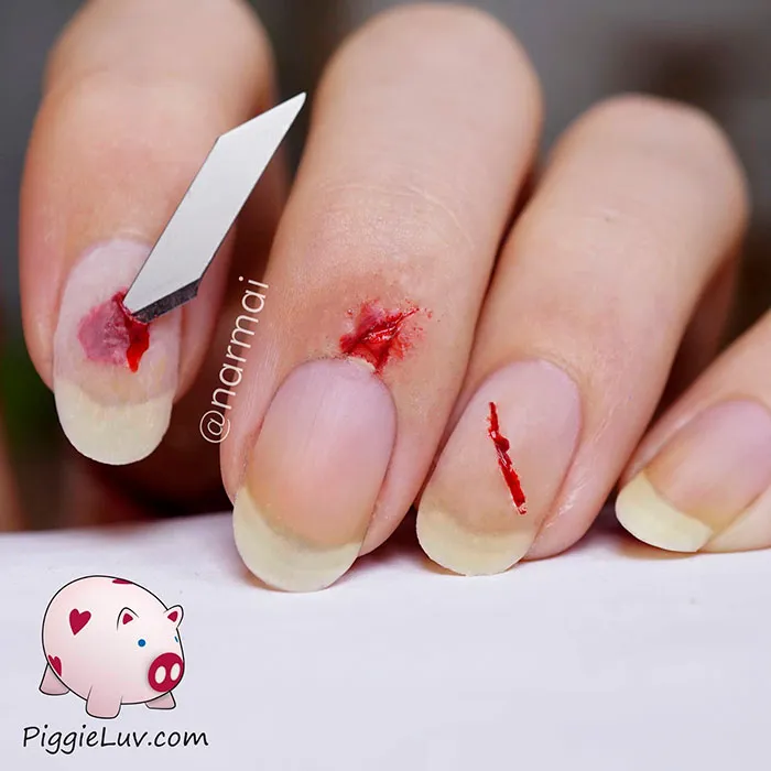 Creepy Halloween Nail Art Ideas By PiggieLuv
